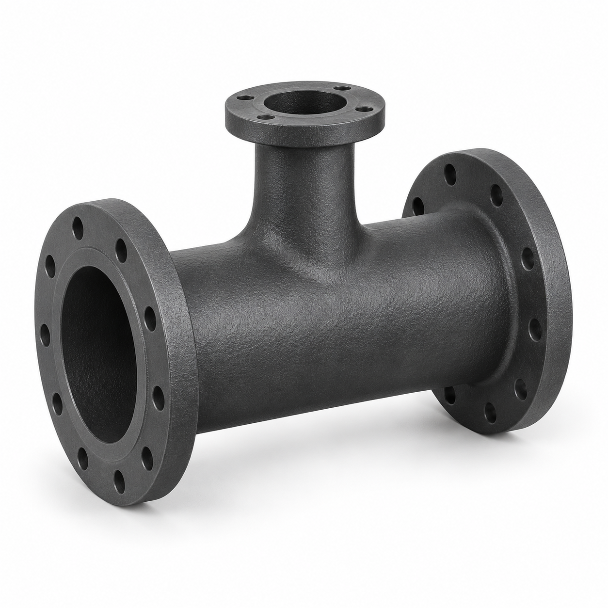 TEE ALL FLANGE CI 100 X 50 MM