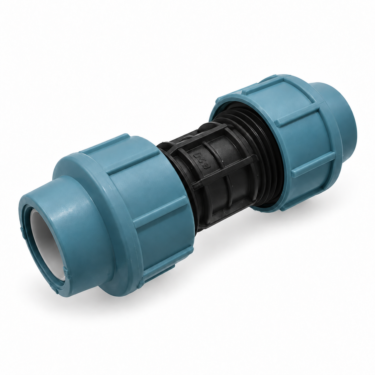 PP COMPRESSION STRAIGHT COUPLER 90 MM