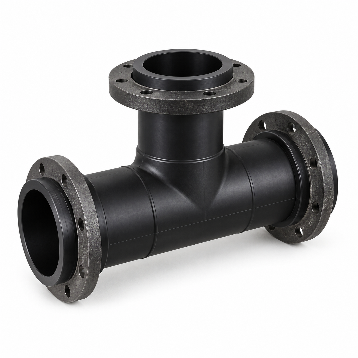 TEE HDPE ALL FLANGE CI 63 X 63 MM